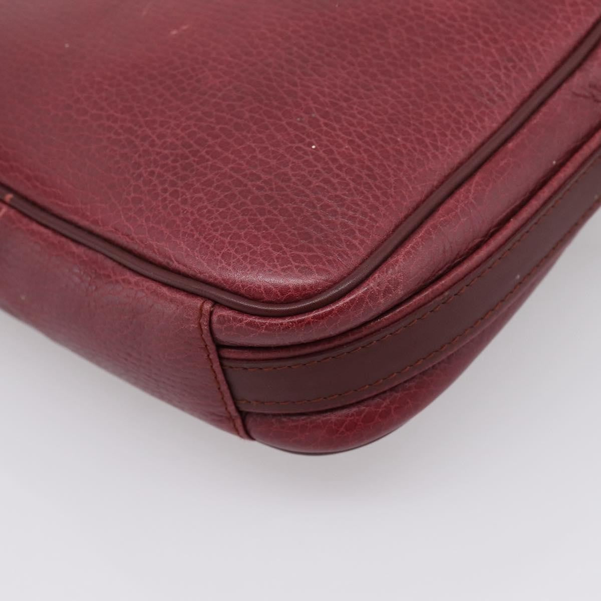 Cartier Tasseled Must de Cartier Leather, Burgundy, Leather, Shoulder Bag
