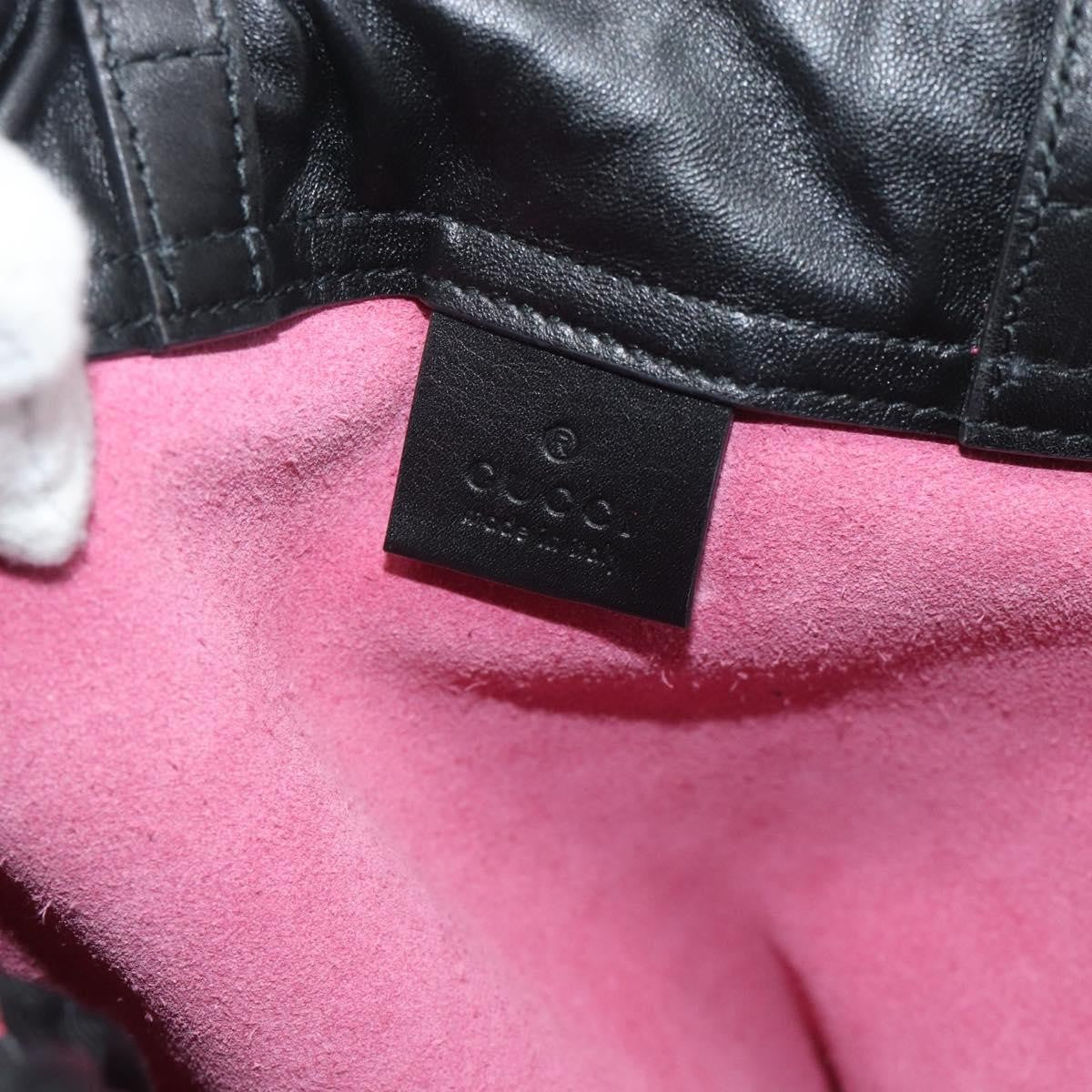 Gucci Logo Drawstring Printed Leather, Pink, Leather, Backpack