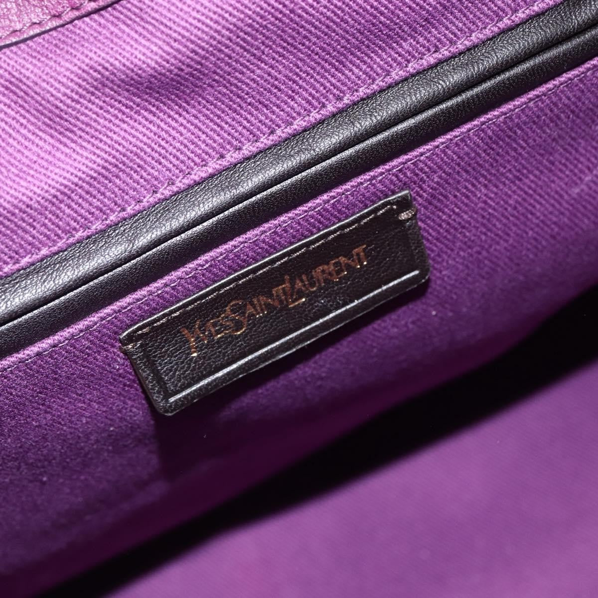 Saint Laurent Bicolor Muse Two Cabas Leather, Purple, Leather, Tote Bag