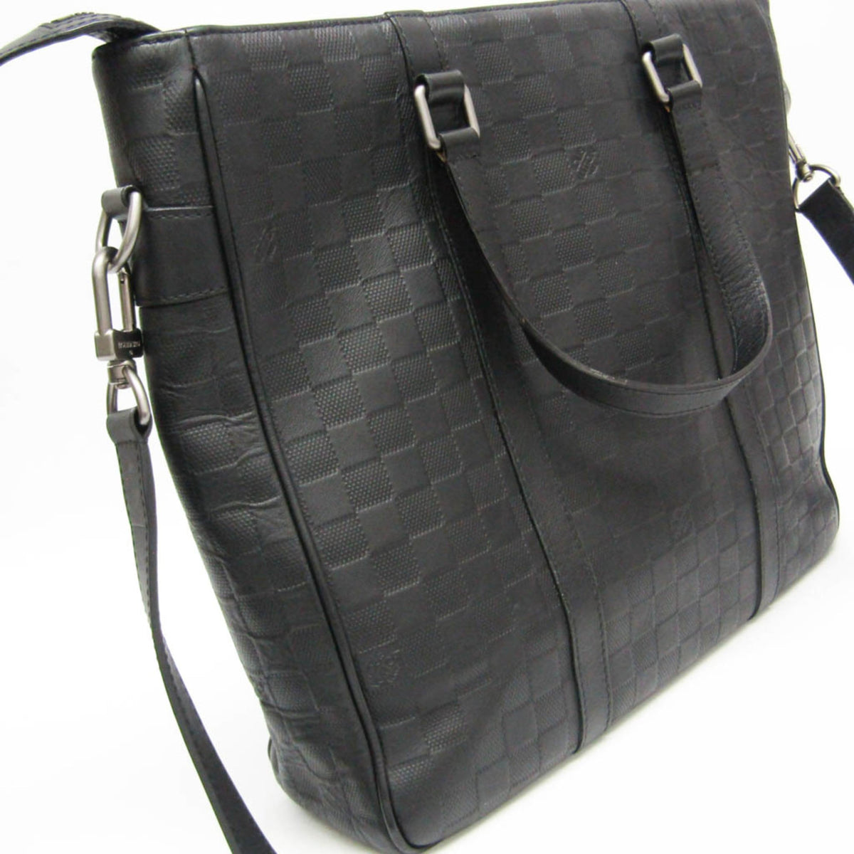 Louis Vuitton Tadao Damier Infini Leather, Black, Leather, Handbag