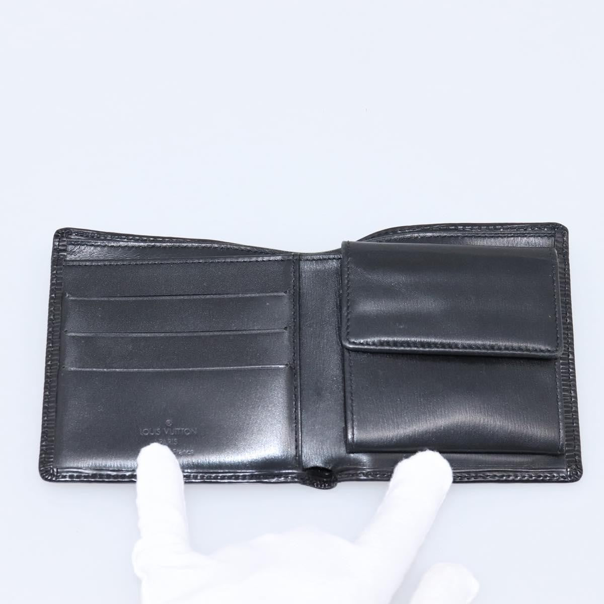 Louis Vuitton Marco Epi Leather, Black, Leather, Wallet