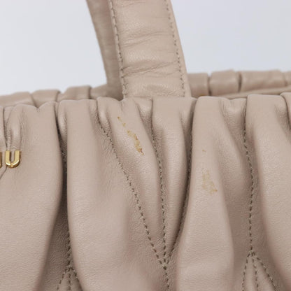 Miu Miu Convertible Matelasse Leather, Beige, Leather, Tote Bag