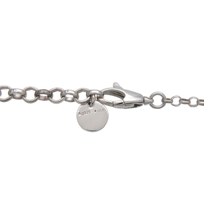 Gucci Engraved Interlocking G Chain Link Pendant Sterling Silver, Silver, Silver, Necklace