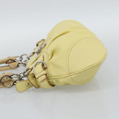 Salvatore Ferragamo Gancini Leather, Yellow, Leather, Handbag