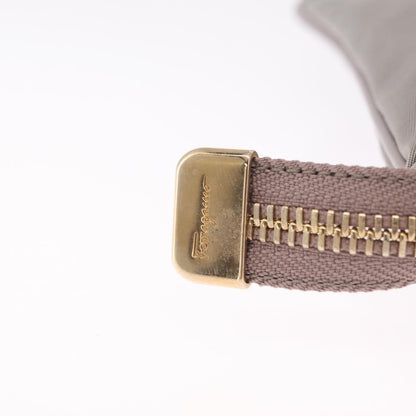 Salvatore Ferragamo Vala Clutch Nylon, Gray, Nylon, Clutch