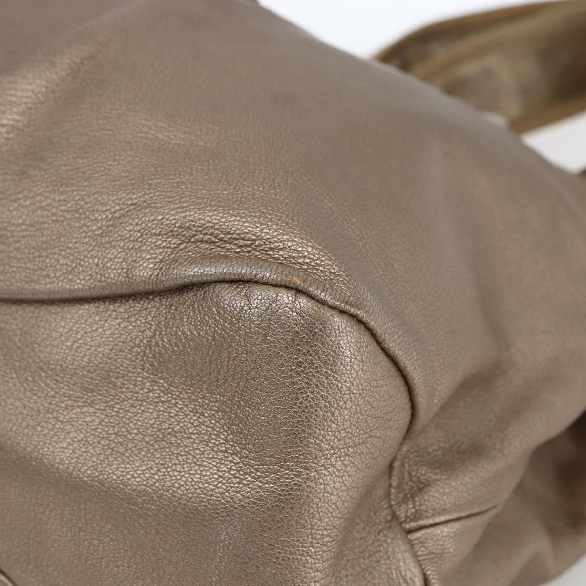 Salvatore Ferragamo Vala Leather, Gold, Leather, Handbag