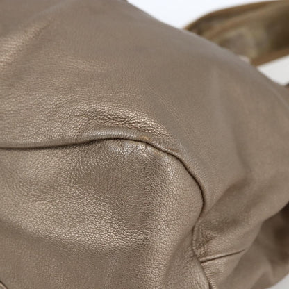 Salvatore Ferragamo Vala Leather, Gold, Leather, Handbag