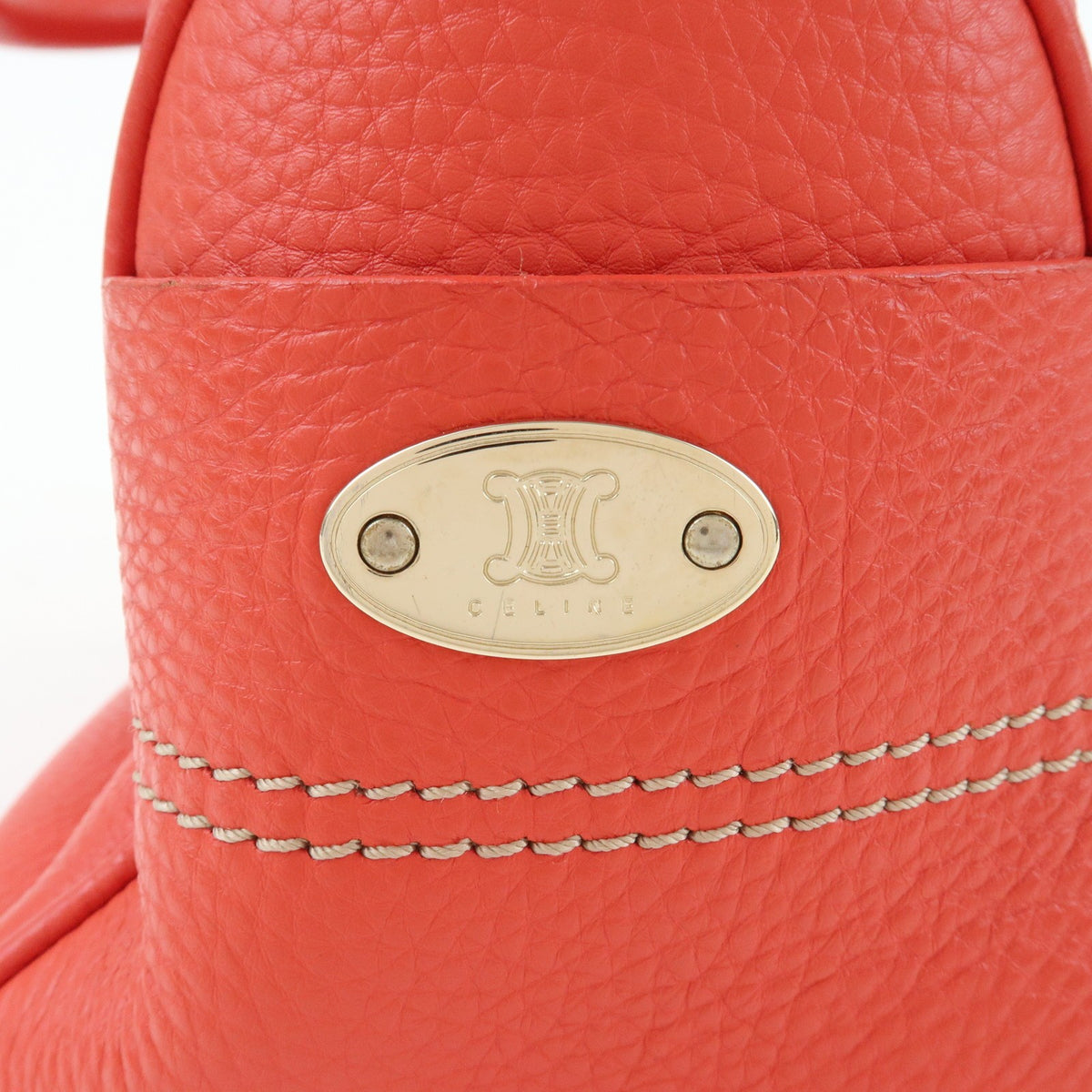 Celine Boogie Calfskin, Red, Leather, Handbag
