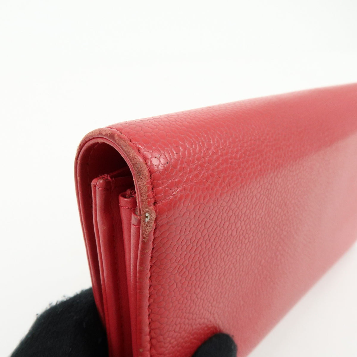 Chanel Timeless CC Flap Caviar, Red, Calfskin, Wallet