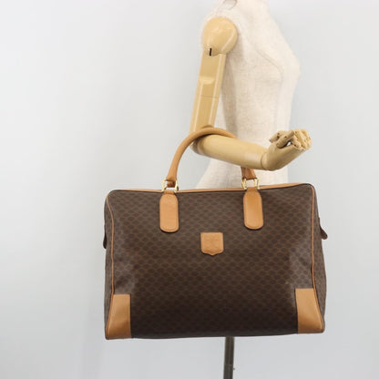 Celine Boston C Macadam Canvas, Brown, Canvas, Handbag