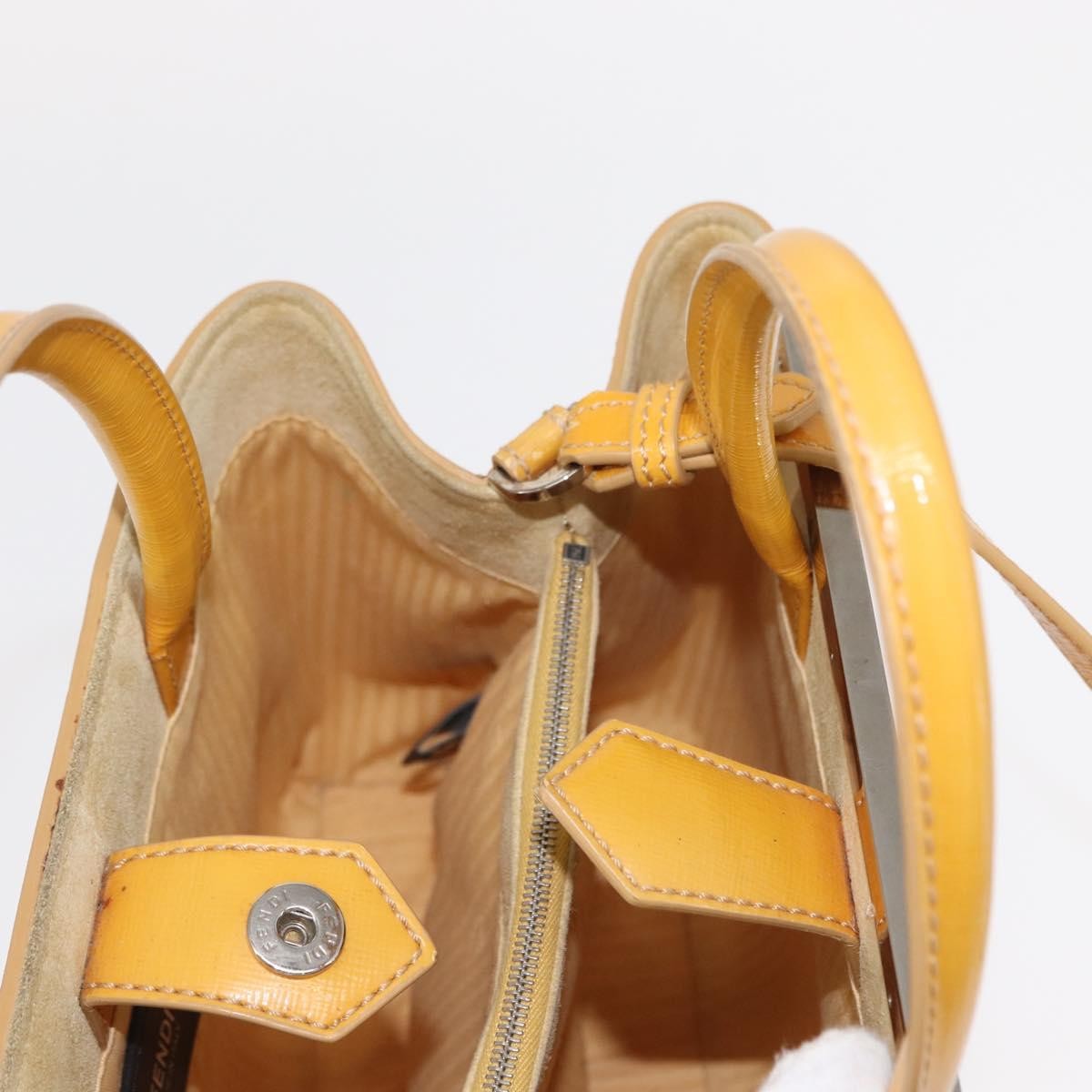 Fendi 2Jours Leather, Yellow, Leather, Handbag