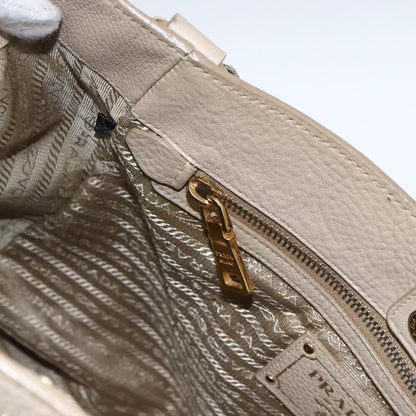 Prada Side Pocket Convertible Vitello Daino, Beige, Leather, Tote Bag