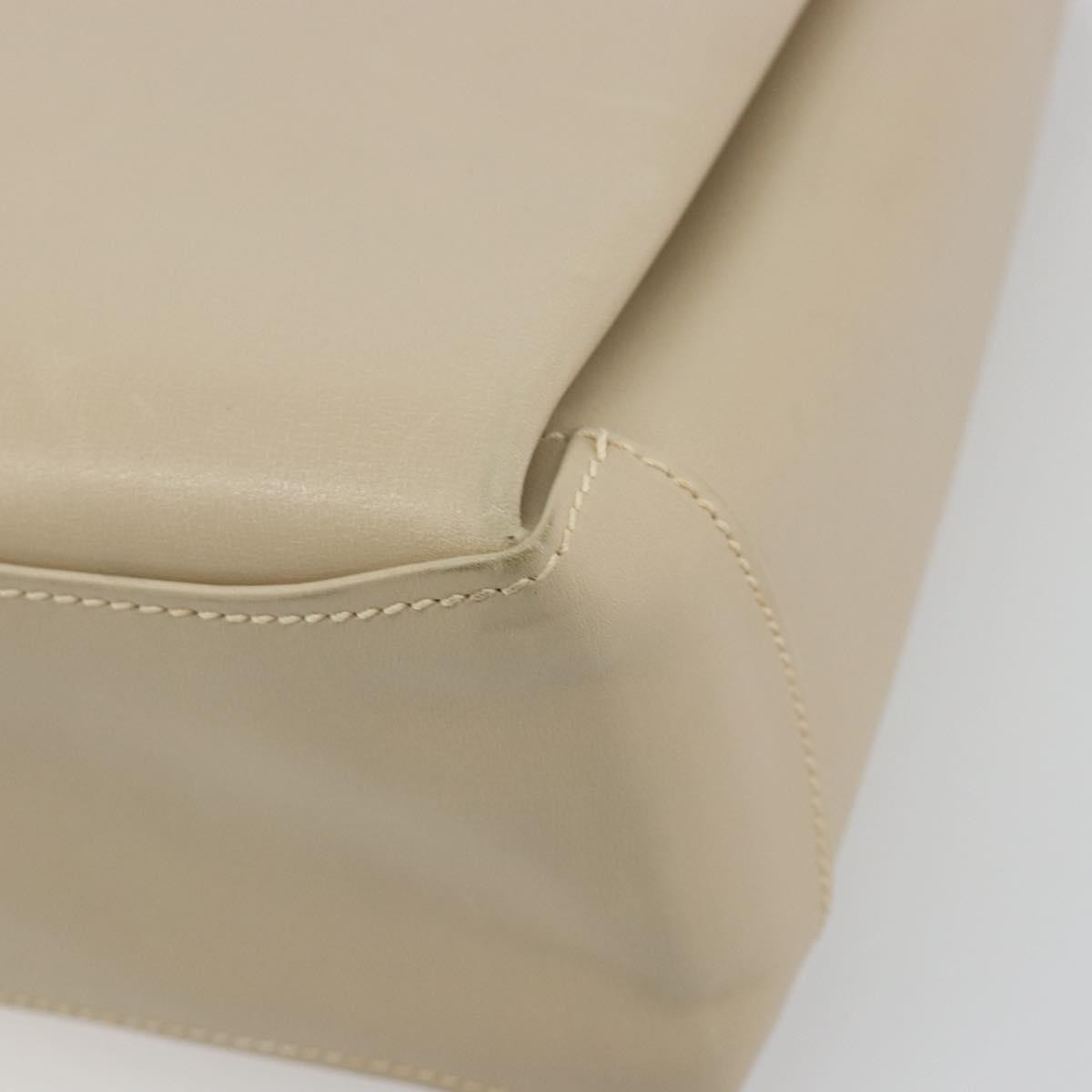 Gucci Vintage Convertible Box Leather, Beige, Leather, Handbag