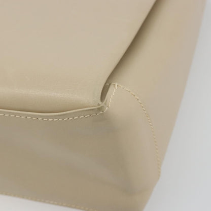 Gucci Vintage Convertible Box Leather, Beige, Leather, Handbag