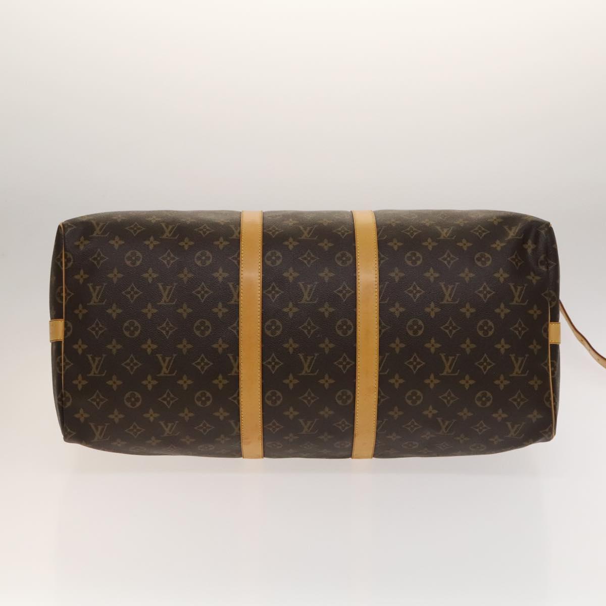 Louis Vuitton Keepall Bandouliere Bag Monogram Canvas, BROWN, CANVAS, Travel bag