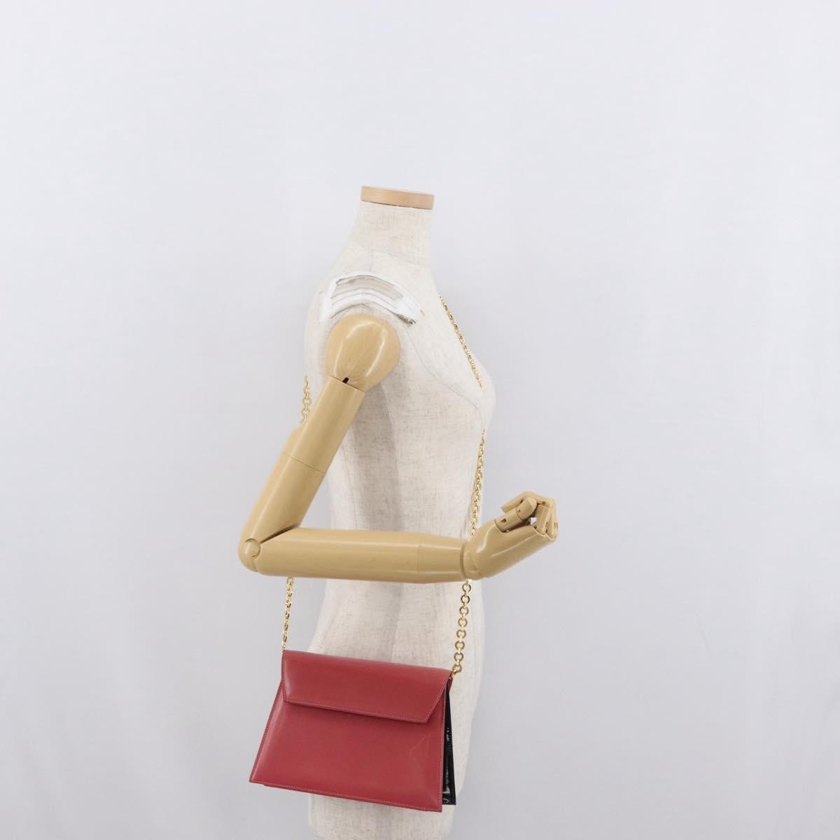 Salvatore Ferragamo Vintage Chain Leather, Pink, Leather, Shoulder Bag