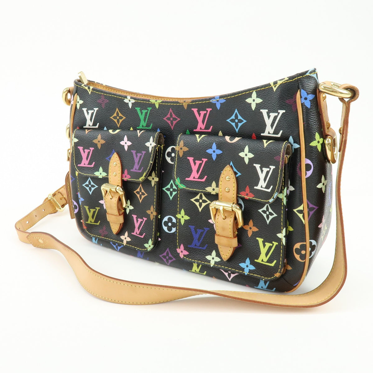 Louis Vuitton Lodge Monogram Multicolor, Black, Canvas, Handbag