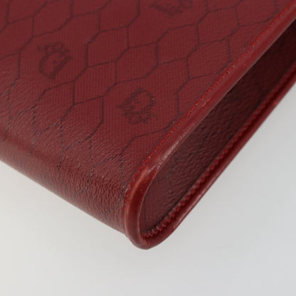 Christian Dior Vintage Honeycomb Canvas, Red, Canvas, Shoulder Bag