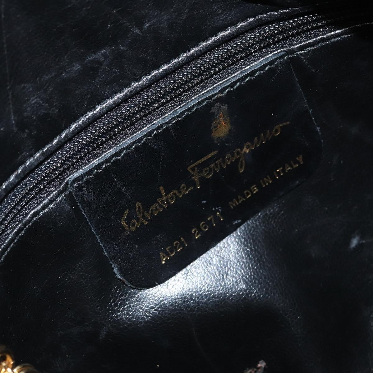 Salvatore Ferragamo Vintage Canvas, Black, Canvas, Shoulder Bag