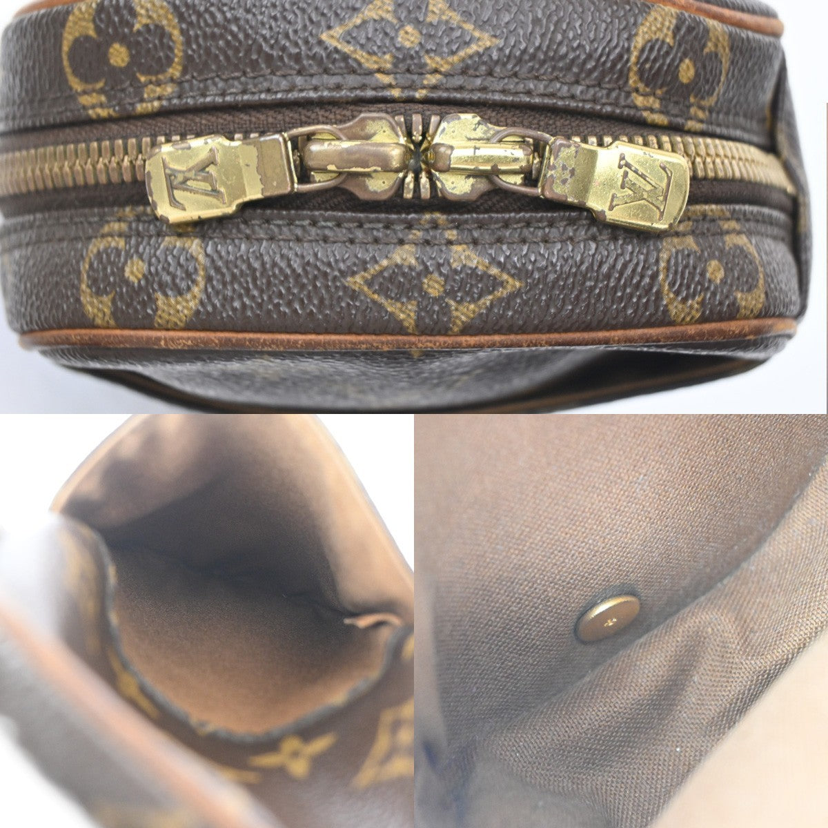 Louis Vuitton Pochette Gange Monogram Canvas, Brown, Canvas, Clutch