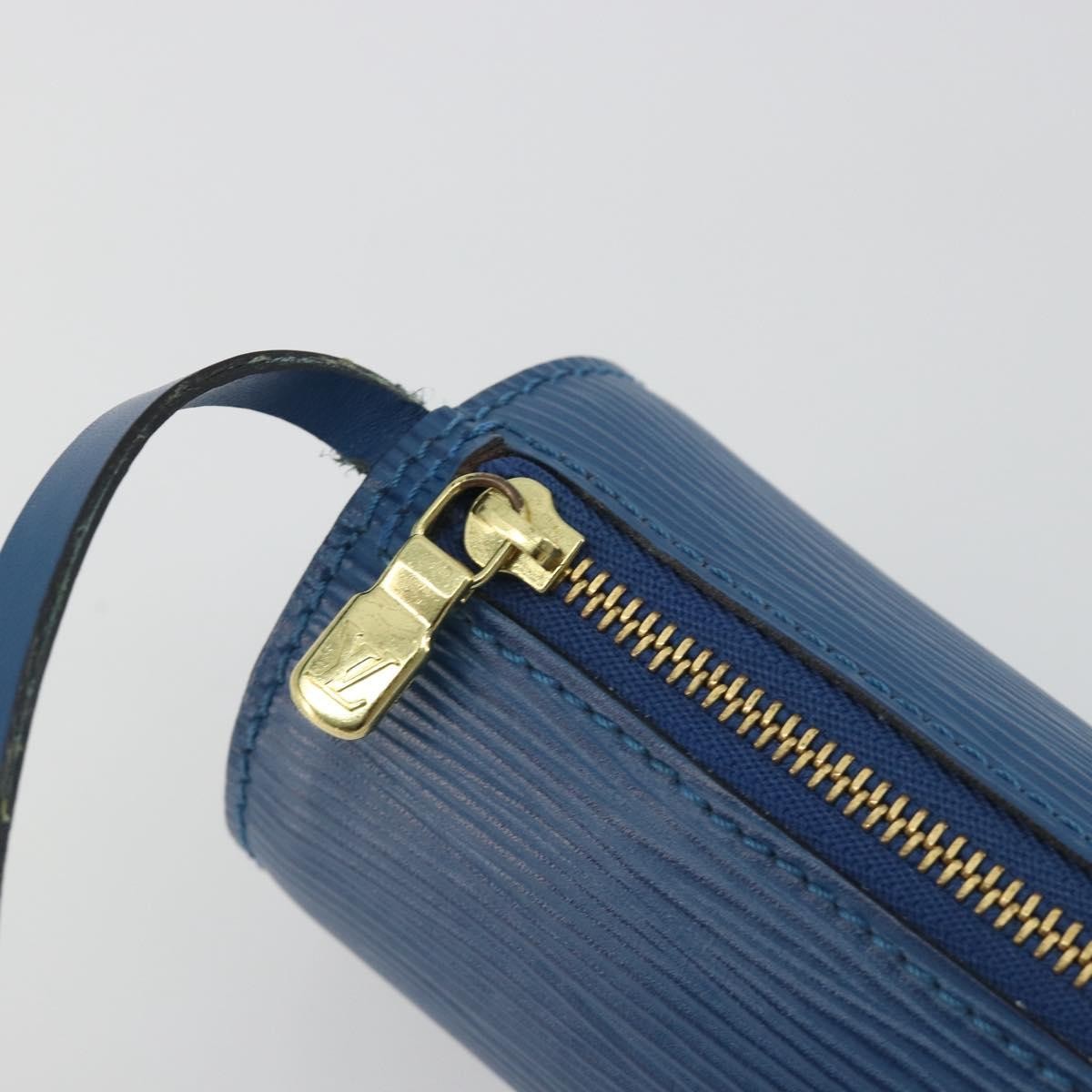 Louis Vuitton Soufflot Pochette Epi Leather, Blue, Leather, Clutch