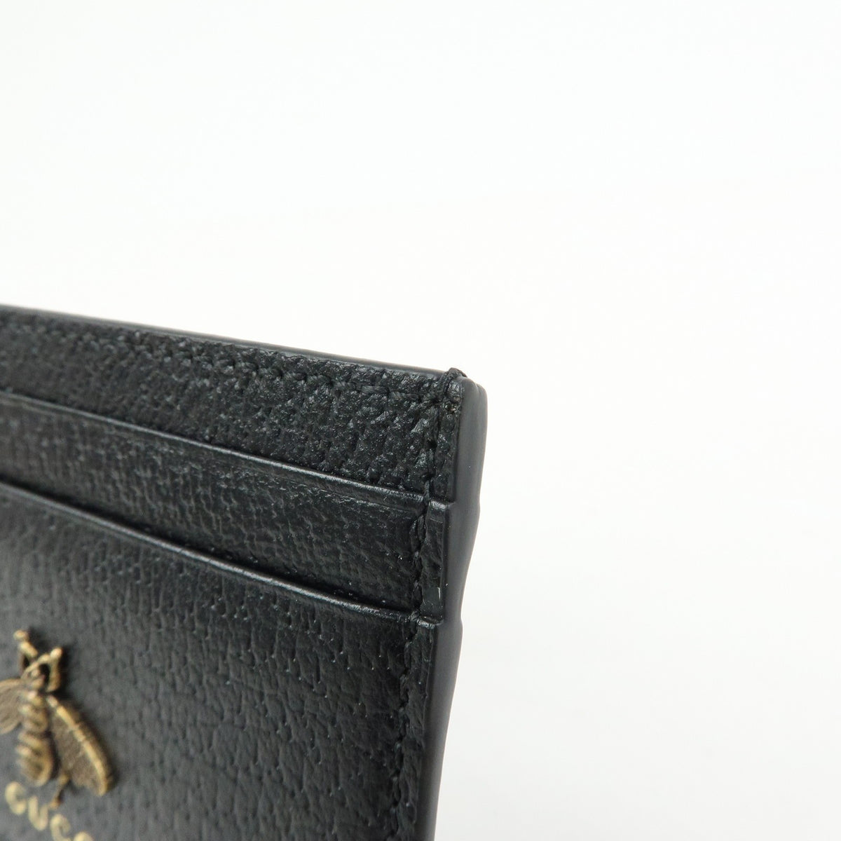 Gucci Animalier Card Holder Leather, Black, Leather, Card Holder