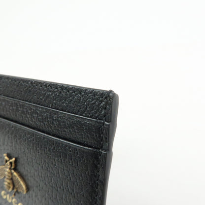 Gucci Animalier Card Holder Leather, Black, Leather, Card Holder