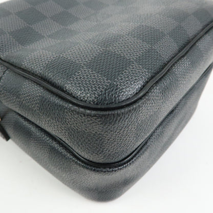 Louis Vuitton Rem Damier Graphite, Black, Canvas, Handbag
