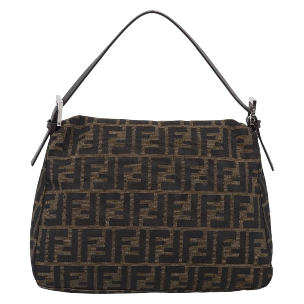 Fendi Mamma Baguette Zucca Jacquard Velvet, Multicolour, Canvas, Shoulder Bag