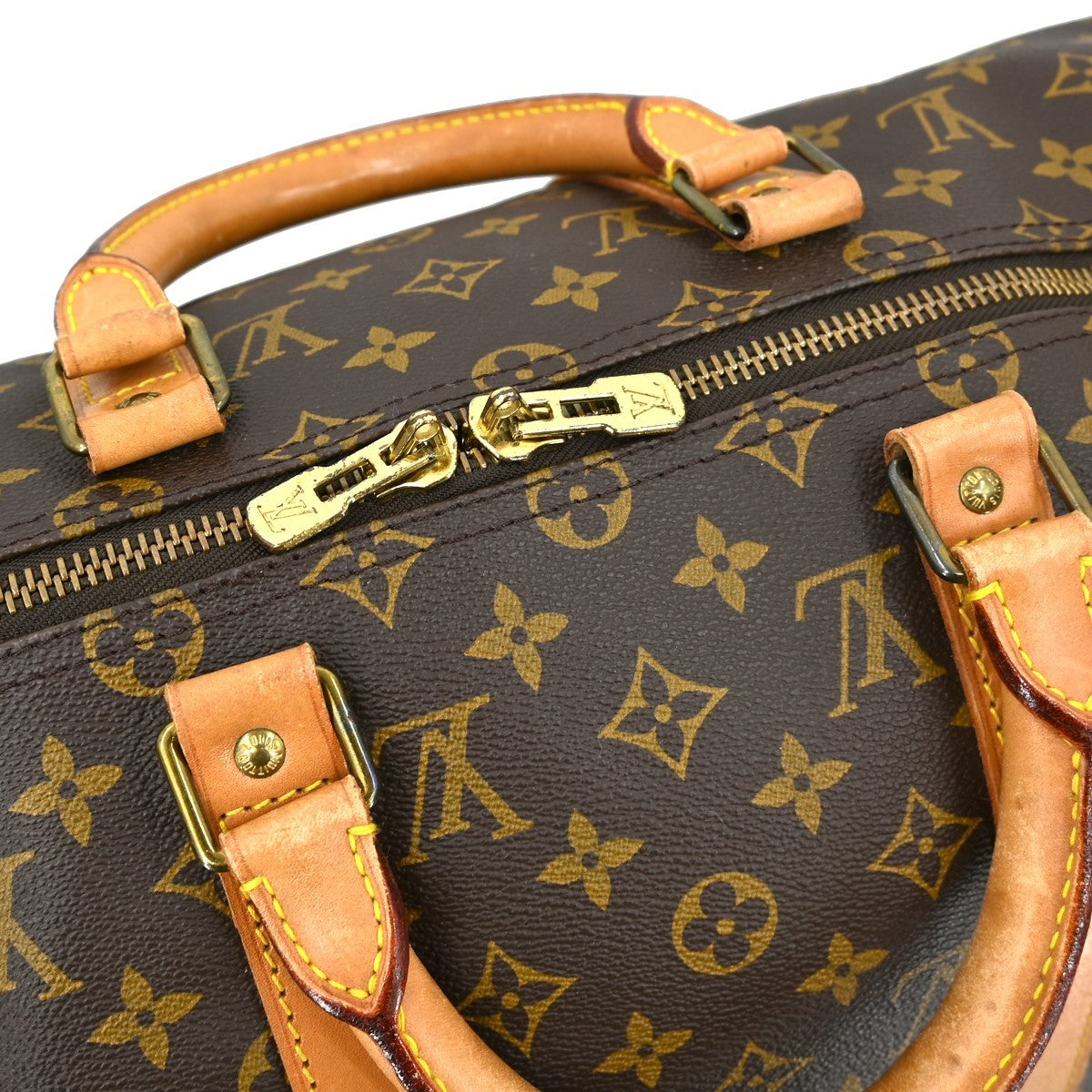 Louis Vuitton Keepall Monogram, Brown, Canvas, Travel Bag