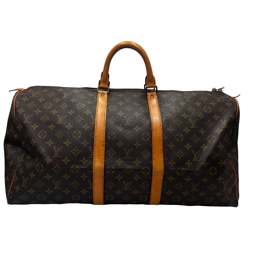 Louis Vuitton Keepall Bag Monogram Canvas, Brown, Canvas, Travel Bag