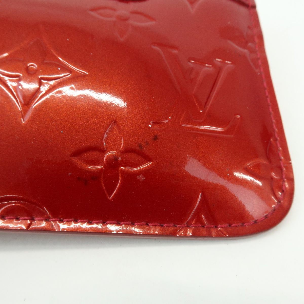 Louis Vuitton Pochette Clés Patent Leather, Red, Patent Leather, Wallet