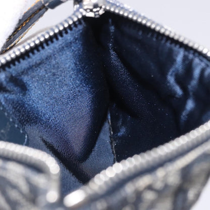 Christian Dior A5 Pouch Oblique Canvas, Navy, Canvas, Clutch