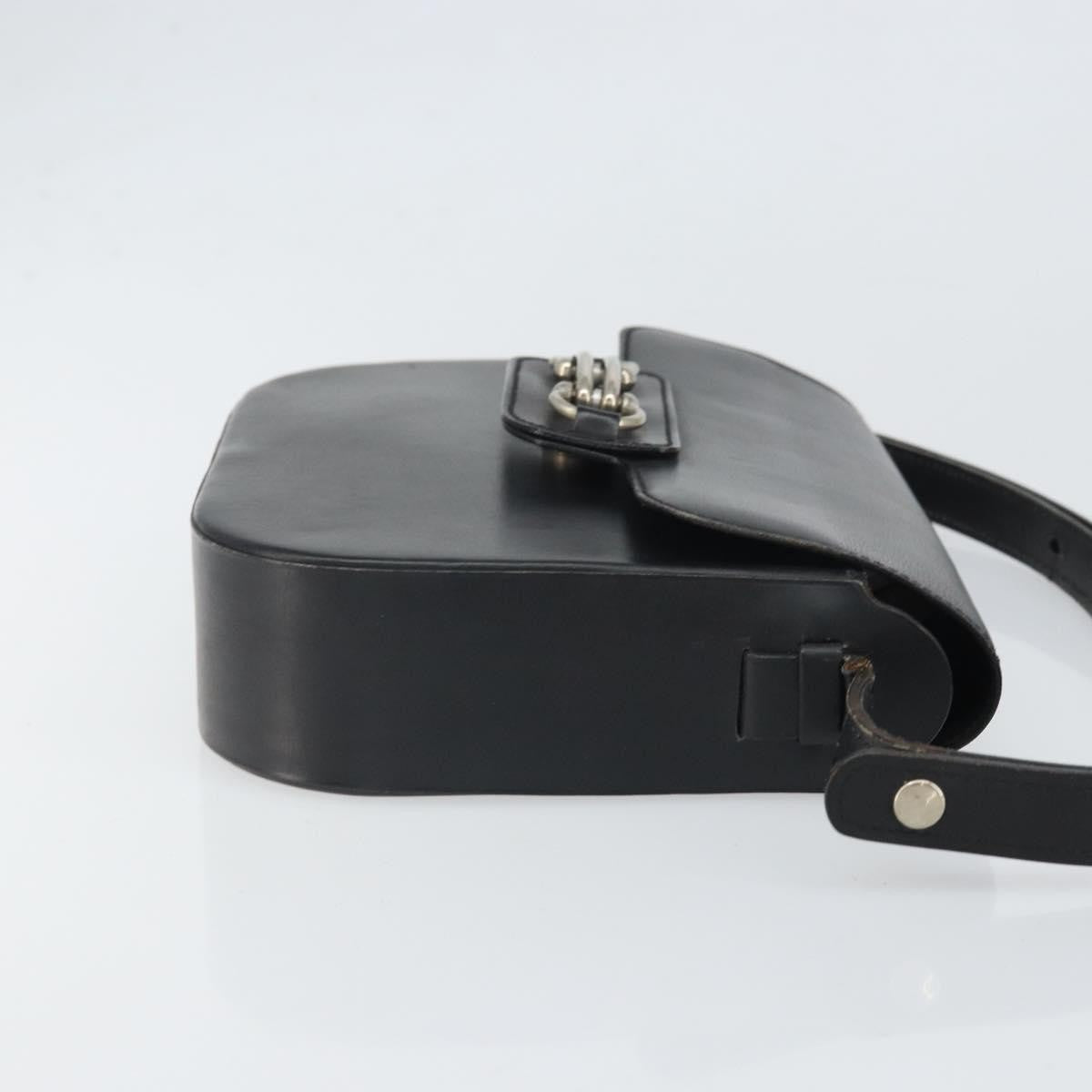 Christian Dior Shoulder Leather, Black, Leather, Shoulder Bag