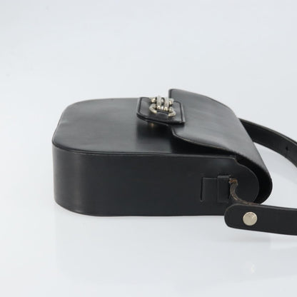 Christian Dior Shoulder Leather, Black, Leather, Shoulder Bag