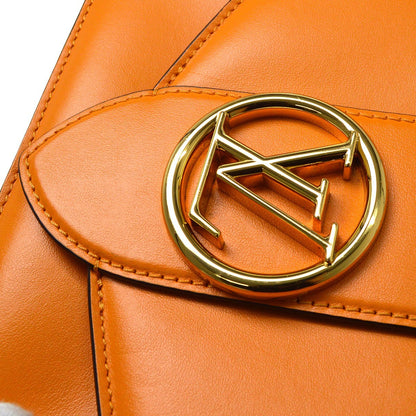 Louis Vuitton LV Pont 9 Leather, Orange, Leather, Shoulder Bag