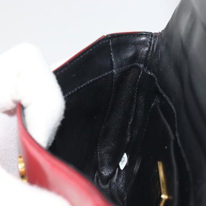 Prada Bow Top handle Leather, Red, Leather, Handbag