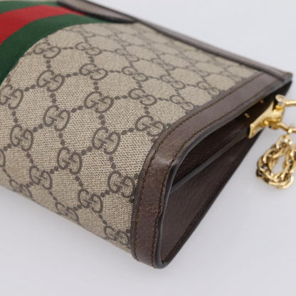 Gucci Ophidia Chain GG Coated Canvas, Beige, Canvas, Shoulder Bag