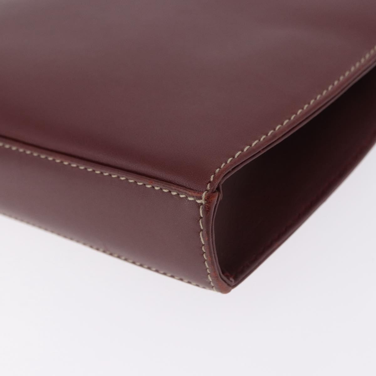 Cartier Must de Cartier Clutch Leather, Burgundy, Leather, Clutch