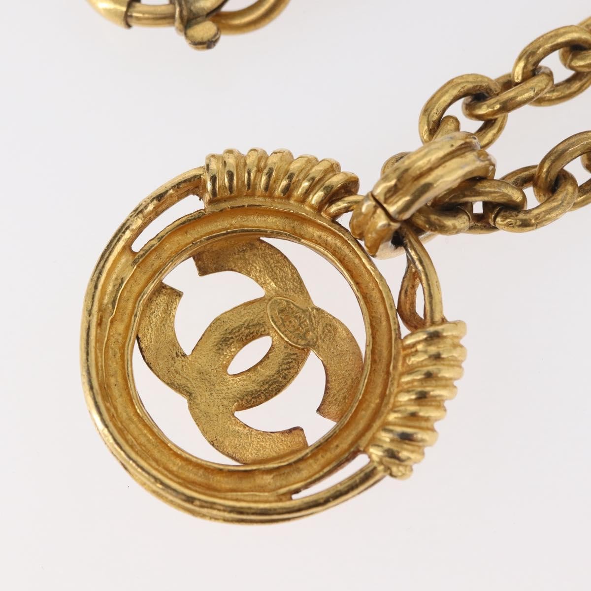Chanel CC Pendant Metal, Gold, Metal, Necklace