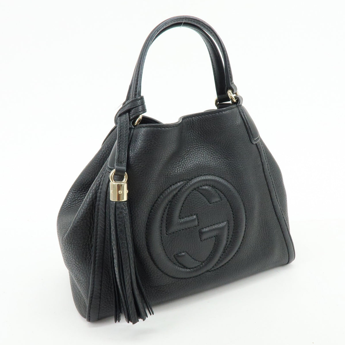 Gucci Soho Leather, Black, Leather, Shoulder Bag