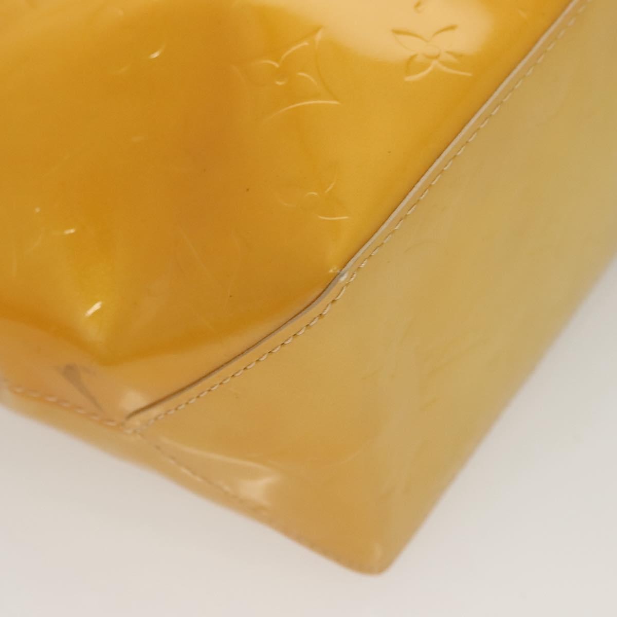 Louis Vuitton Reade Monogram Vernis, Yellow, Patent Leather, Handbag