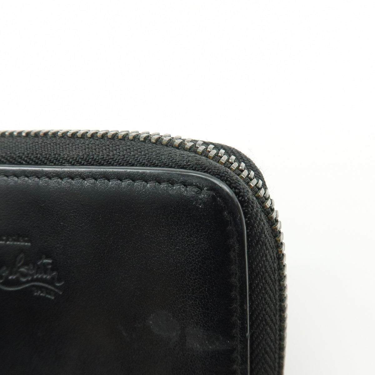 Christian Louboutin Panettone Coin Purse Spiked Leather, Black, Leather, Wallet