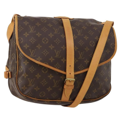 Louis Vuitton Saumur Monogram, Brown, Canvas, Shoulder Bag