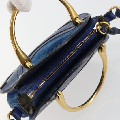 Chloe Pixie Leather and Suede, Blue, Leather, Crossbody Bag