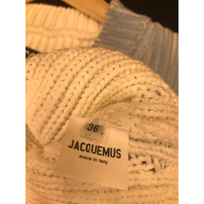 JACQUEMUS Ribbed Cropped Sweater Top