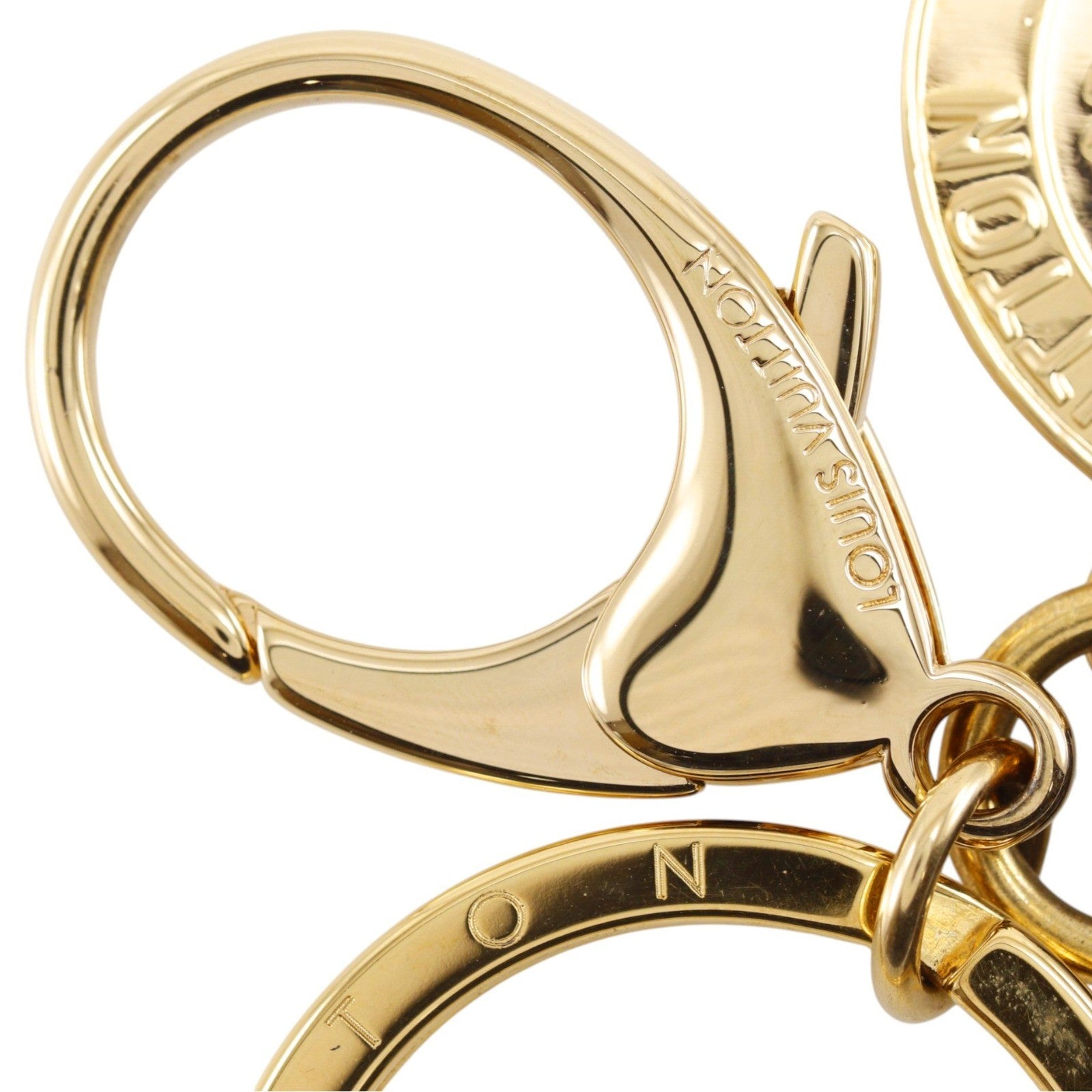 Louis Vuitton Trunks & Bags Charm and Key Holder Leather and Metal, Gold, Metal, Charm