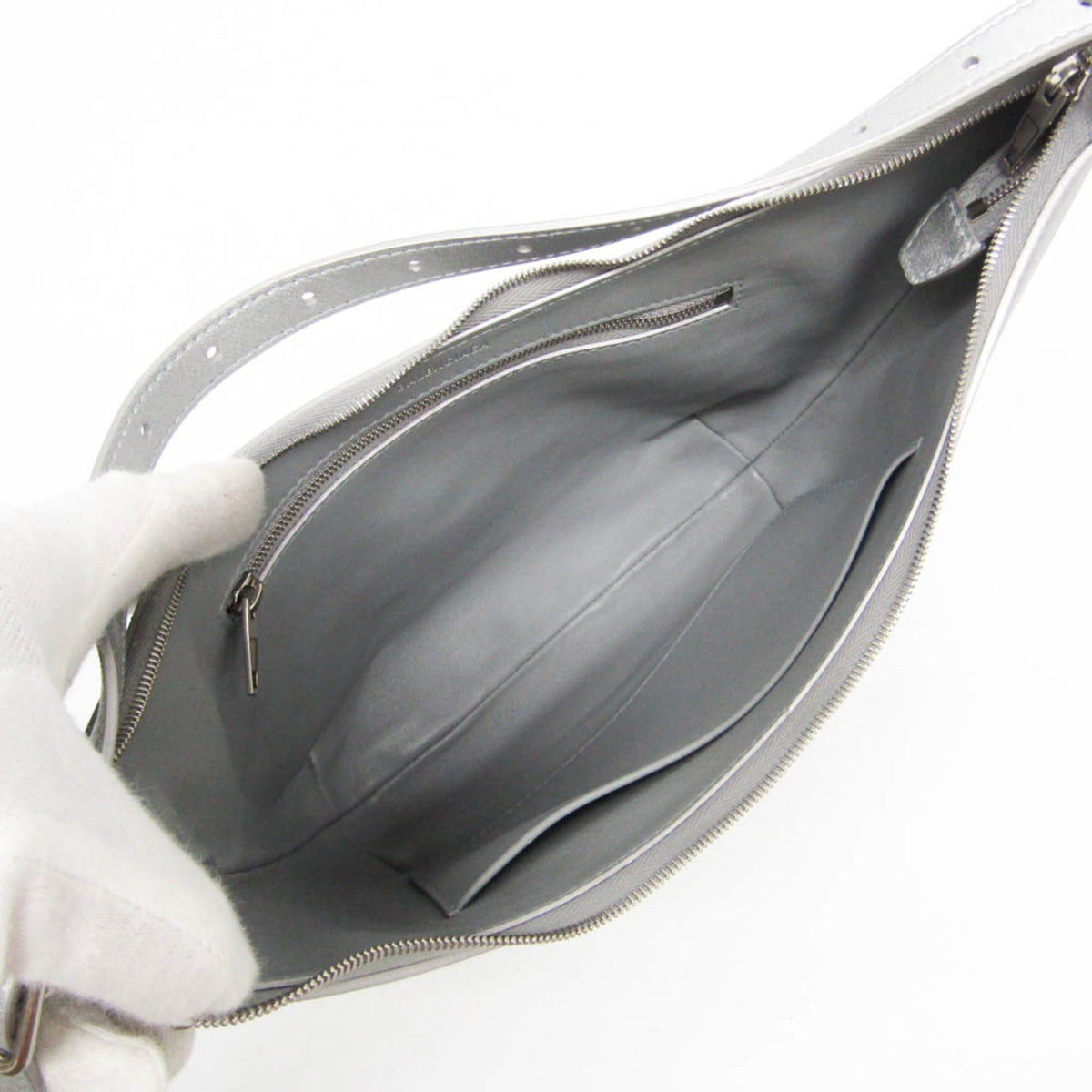 Balenciaga Mary Kate Sling Leather, Silver, Leather, Handbag