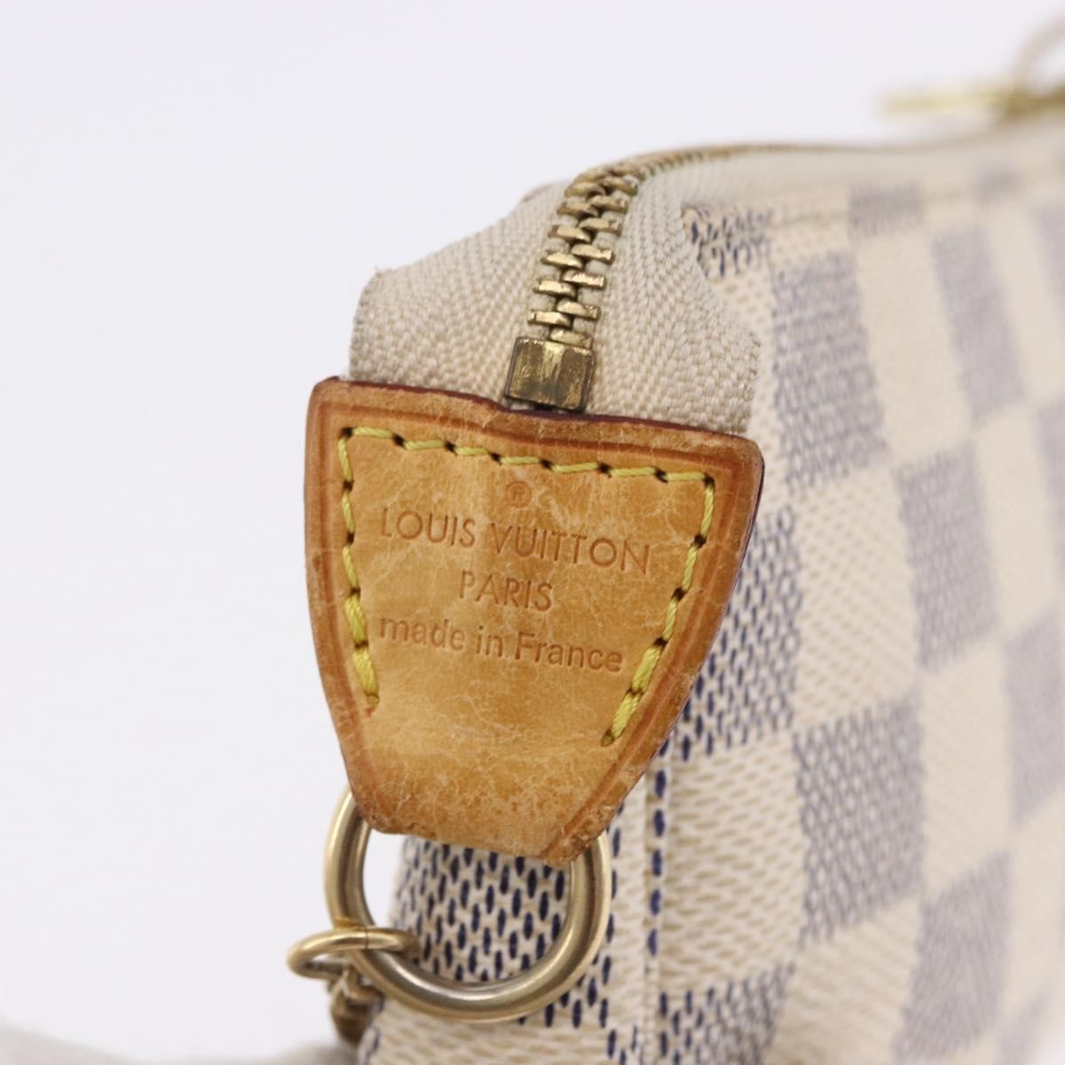 Louis Vuitton Mini pochette accessoires Damier Canvas, Beige, Canvas, Clutch