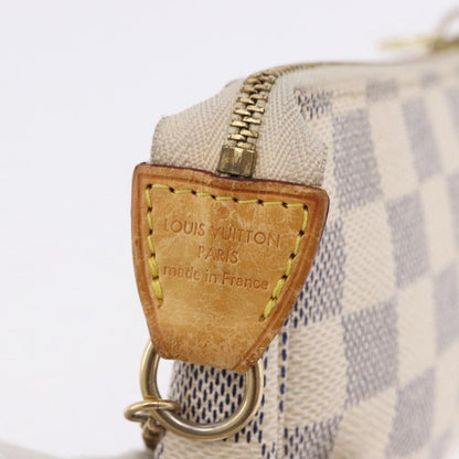 Louis Vuitton Mini pochette accessoires Damier Canvas, Beige, Canvas, Clutch